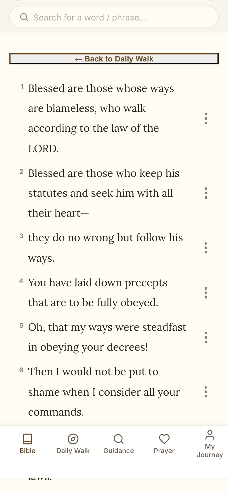 Bible Reader Screen