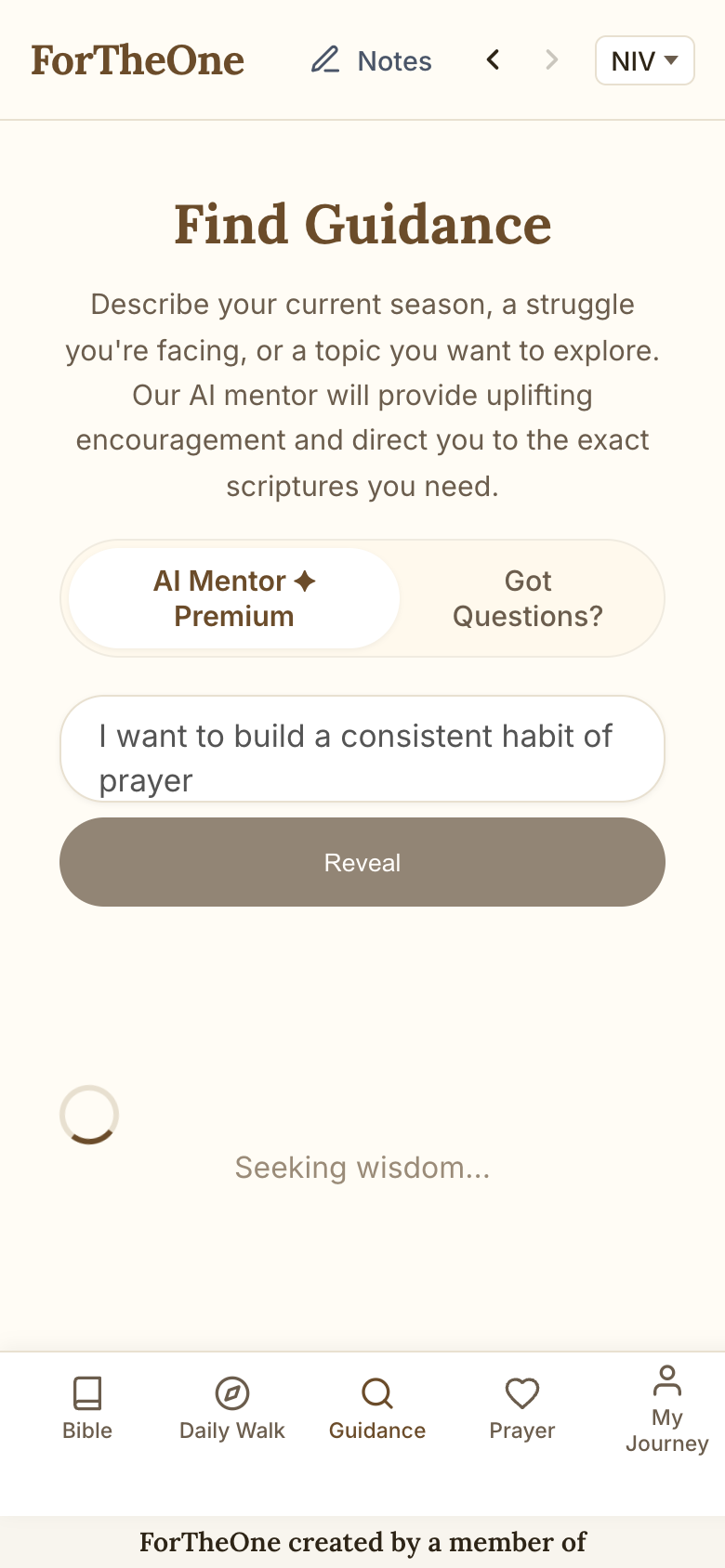 Scripture Guidance Screen